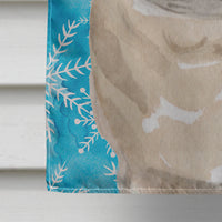 Fawn Pug Winter Flag Canvas House Size BB9461CHF