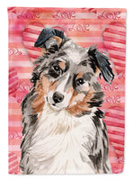 Australian Shepherd Love Flag Canvas House Size BB9467CHF