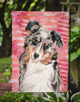 Australian Shepherd Love Flag Garden Size BB9467GF