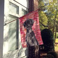 Black Labrador Love Flag Canvas House Size BB9468CHF