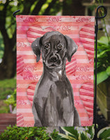 Black Labrador Love Flag Garden Size BB9468GF