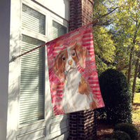 Brittany Spaniel Love Flag Canvas House Size BB9469CHF