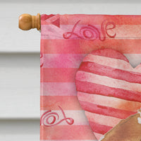 Beagle Love Flag Canvas House Size BB9474CHF