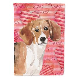 Beagle Love Flag Canvas House Size BB9474CHF