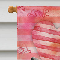 Black and Tan Dachshund Love Flag Canvas House Size BB9475CHF