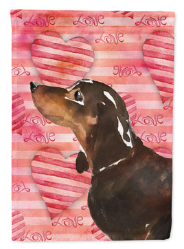 Black and Tan Dachshund Love Flag Garden Size BB9475GF