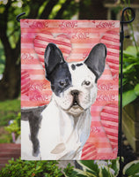 Black White French Bulldog Love Flag Garden Size BB9477GF