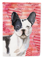 Black White French Bulldog Love Flag Garden Size BB9477GF