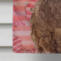 Brown Cockapoo Love Flag Canvas House Size BB9479CHF