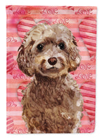 Brown Cockapoo Love Flag Garden Size BB9479GF