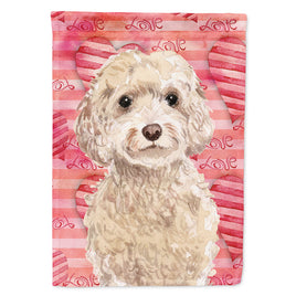 Champagne Cockapoo Love Flag Canvas House Size BB9480CHF