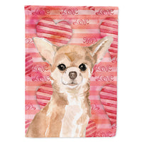 Chihuahua Love Flag Canvas House Size BB9481CHF