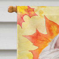 Westie Fall Flag Canvas House Size BB9499CHF