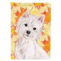 Westie Fall Flag Canvas House Size BB9499CHF