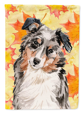 Australian Shepherd Fall Flag Canvas House Size BB9502CHF