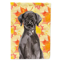 Black Labrador Fall Flag Canvas House Size BB9503CHF