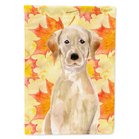 Yellow Labrador Fall Flag Canvas House Size BB9506CHF