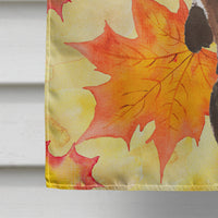 Black and Tan Dachshund Fall Flag Canvas House Size BB9510CHF