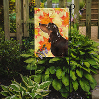 Black and Tan Dachshund Fall Flag Garden Size BB9510GF