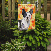 Black White French Bulldog Fall Flag Garden Size BB9512GF