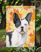 Black White French Bulldog Fall Flag Garden Size BB9512GF