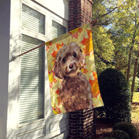 Brown Cockapoo Fall Flag Canvas House Size BB9514CHF