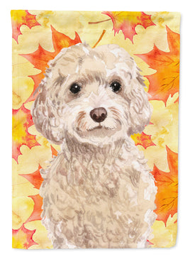 Champagne Cockapoo Fall Flag Canvas House Size BB9515CHF