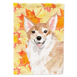 Corgi Fall Flag Canvas House Size BB9519CHF