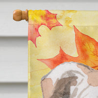 English Bulldog Fall Flag Canvas House Size BB9521CHF