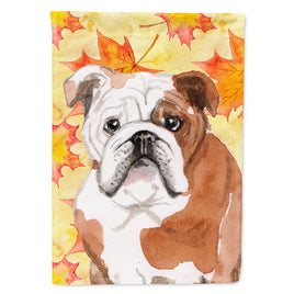 English Bulldog Fall Flag Canvas House Size BB9521CHF