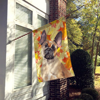 Fawn French Bulldog Fall Flag Canvas House Size BB9522CHF