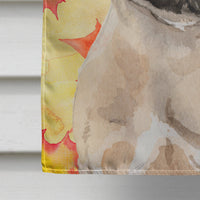 Fawn French Bulldog Fall Flag Canvas House Size BB9522CHF