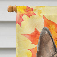 German Shepherd Fall Flag Canvas House Size BB9523CHF