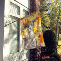 Italian Greyhound Fall Flag Canvas House Size BB9527CHF