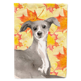 Italian Greyhound Fall Flag Canvas House Size BB9527CHF