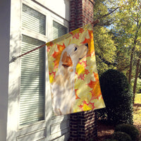 Yellow Labrador #2 Fall Flag Canvas House Size BB9528CHF