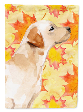 Yellow Labrador #2 Fall Flag Canvas House Size BB9528CHF