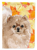 Pomeranian Fall Flag Canvas House Size BB9530CHF