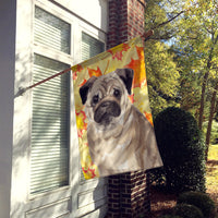 Fawn Pug Fall Flag Canvas House Size BB9531CHF