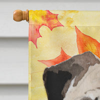 Fawn Pug Fall Flag Canvas House Size BB9531CHF