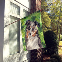 Australian Shepherd St. Patrick's Flag Canvas House Size BB9537CHF