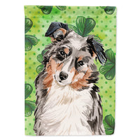 Australian Shepherd St. Patrick's Flag Canvas House Size BB9537CHF