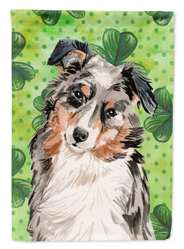 Australian Shepherd St. Patrick's Flag Garden Size BB9537GF