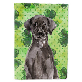 Black Labrador St. Patrick's Flag Canvas House Size BB9538CHF