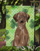 Chocolate Labrador St. Patrick's Flag Garden Size BB9540GF