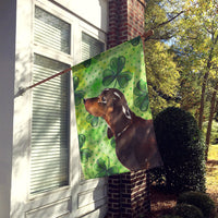 Black and Tan Dachshund St. Patrick's Flag Canvas House Size BB9545CHF