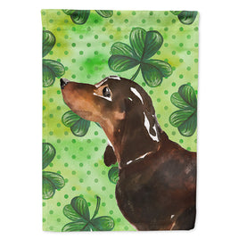 Black and Tan Dachshund St. Patrick's Flag Canvas House Size BB9545CHF