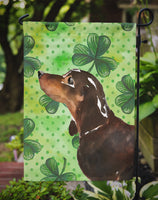 Black and Tan Dachshund St. Patrick's Flag Garden Size BB9545GF