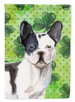 Black White French Bulldog St. Patrick's Flag Canvas House Size BB9547CHF