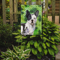 Black White French Bulldog St. Patrick's Flag Garden Size BB9547GF